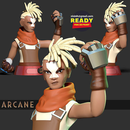Ekko - Arcane Fanart 3D print model