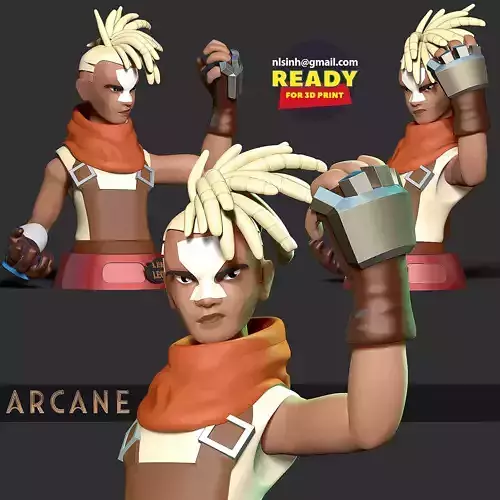 Ekko - Arcane Fanart 3D print model