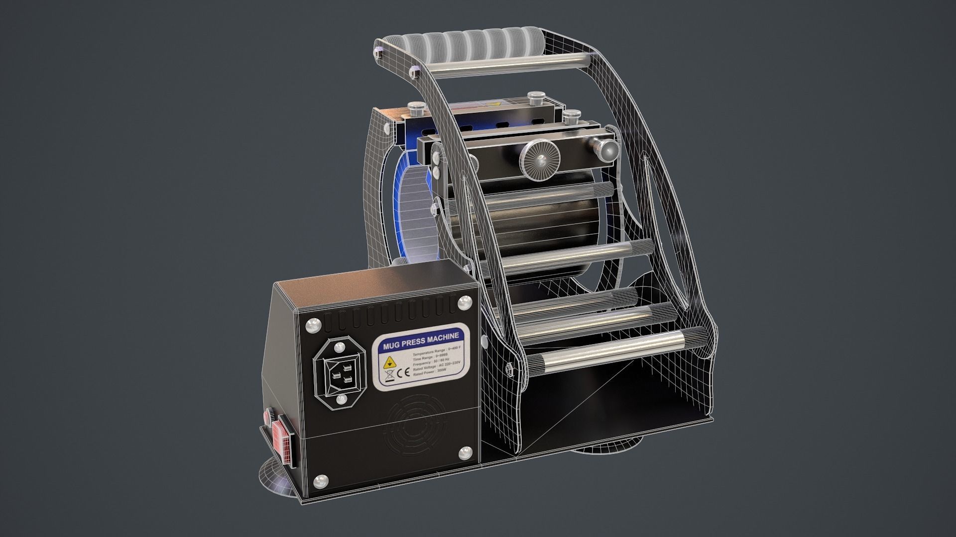 Mug Printing Heat Press Machine - Model - ST-130 3D model_21