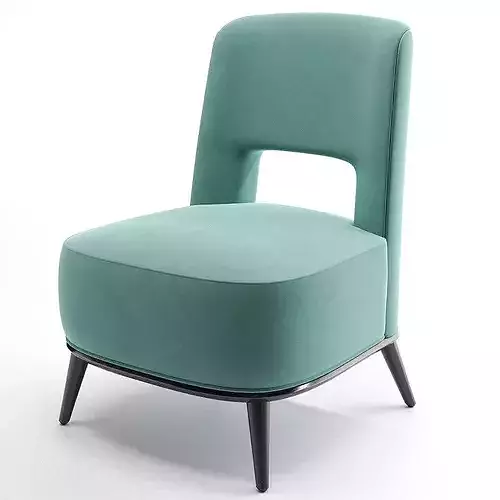 Armchair Frame Made Solid Timber  3D model 2