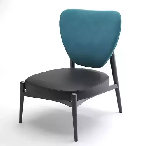 Armchair Frame in Wood Matt Moka Black Laquer or
