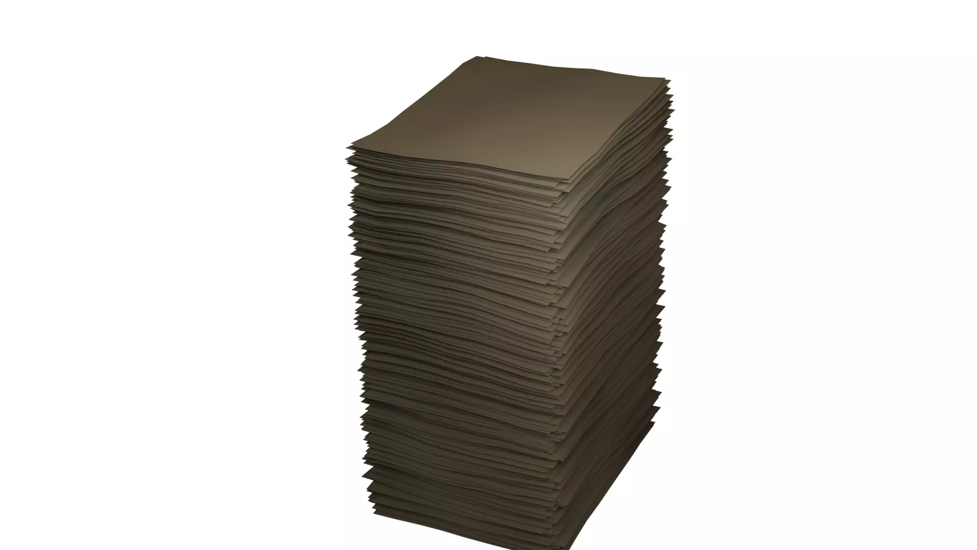 Paper Pile Stack Low-poly 3D model_0