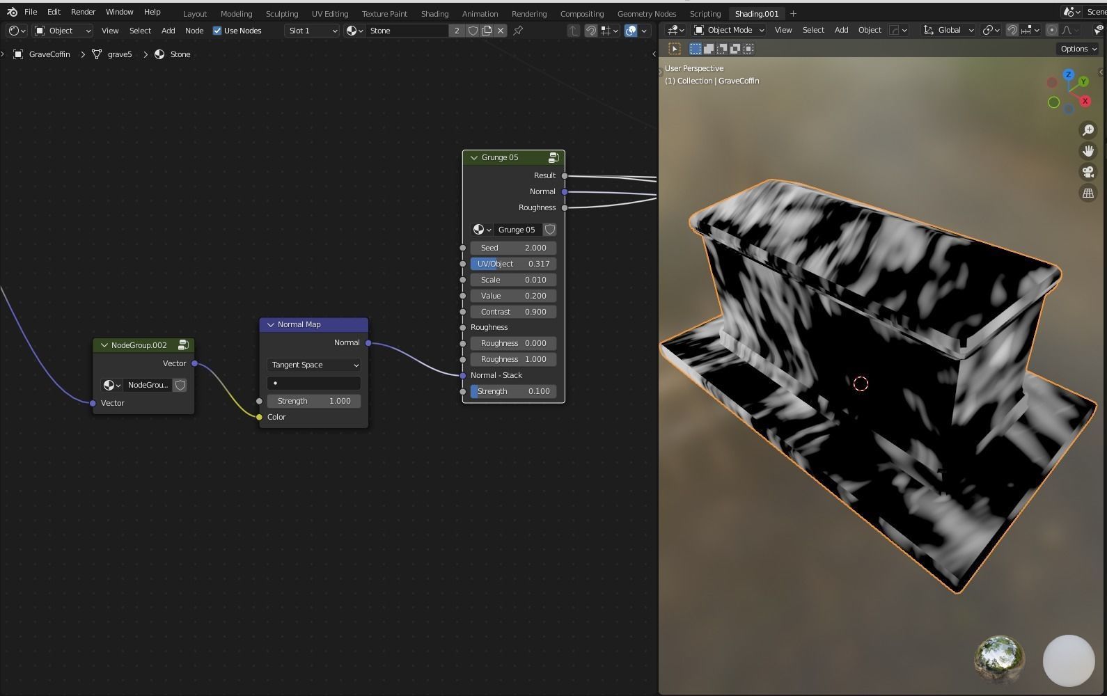 Grave - Coffin Low-poly 3D model_5