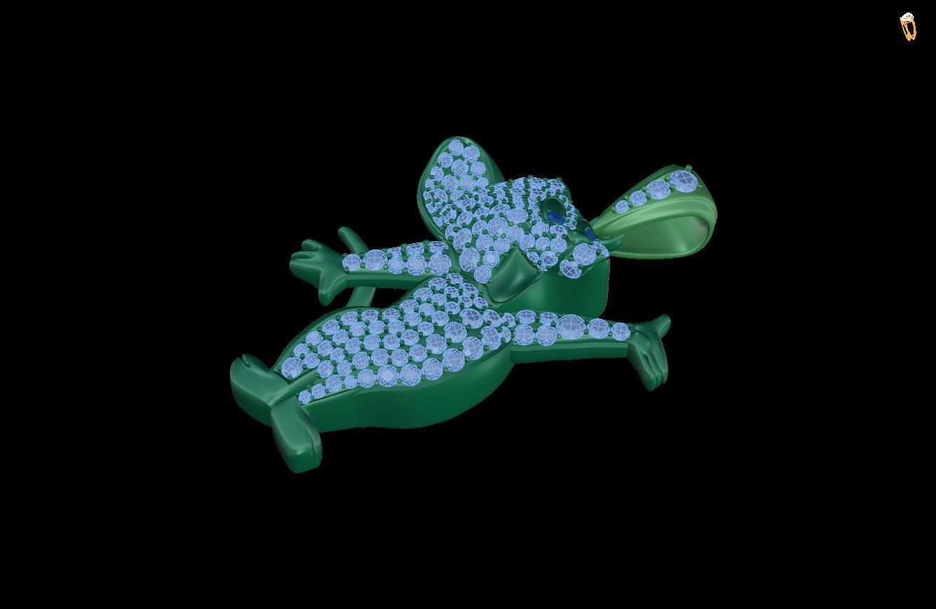 pendant frog 3D print model_1