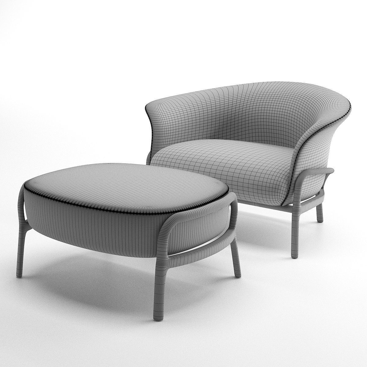 armchair 15 3D model_3