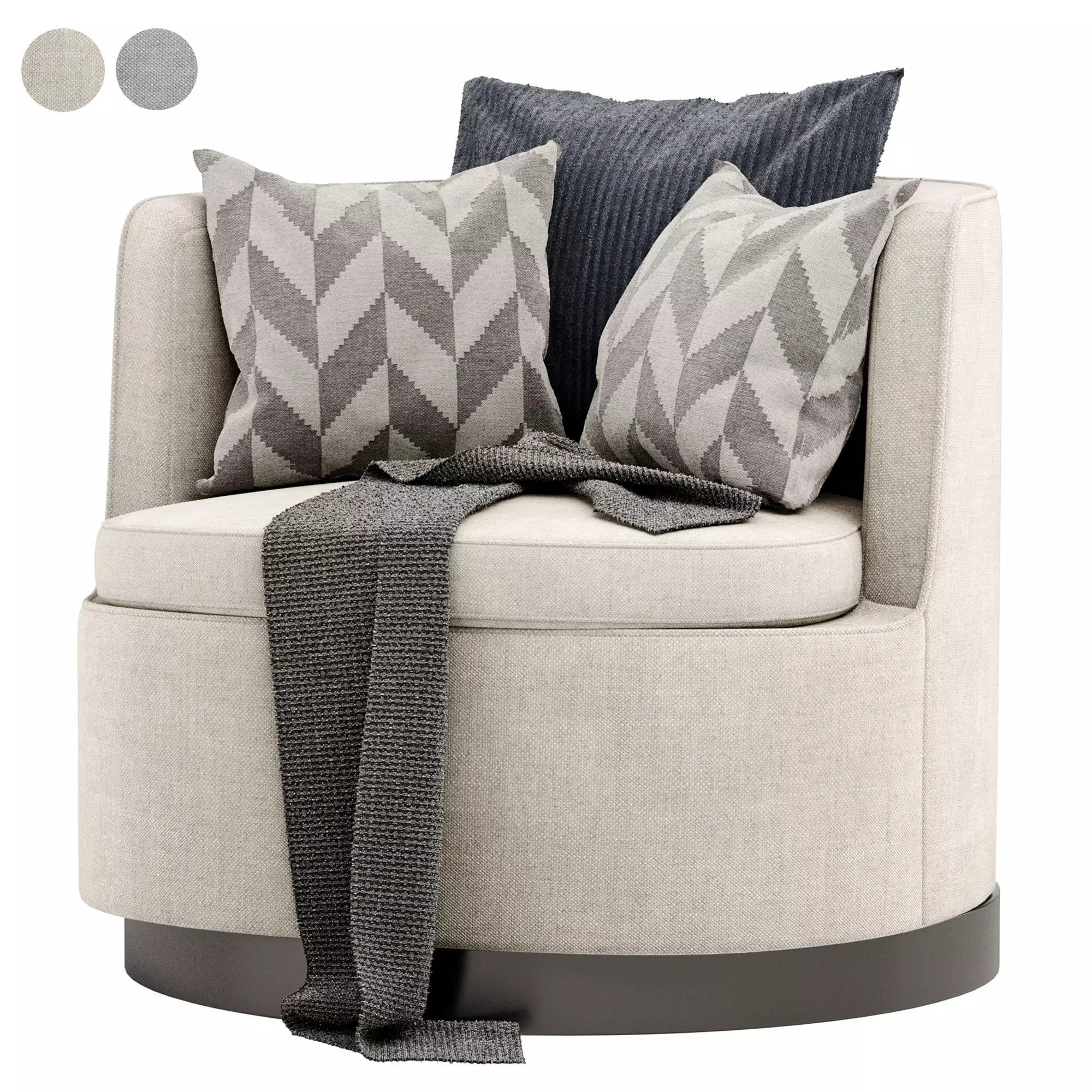 Adele poltrona by flexform 3D model_0