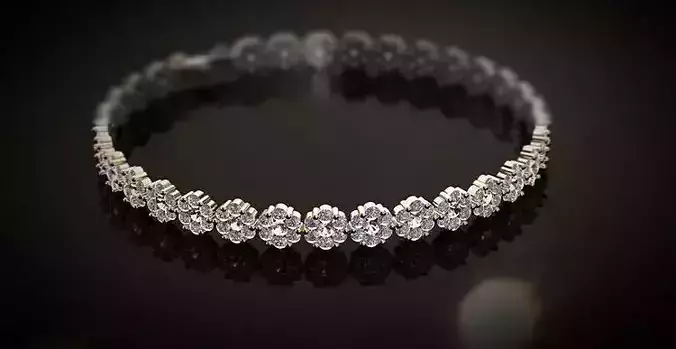 Blooming tennis bracelet with expander