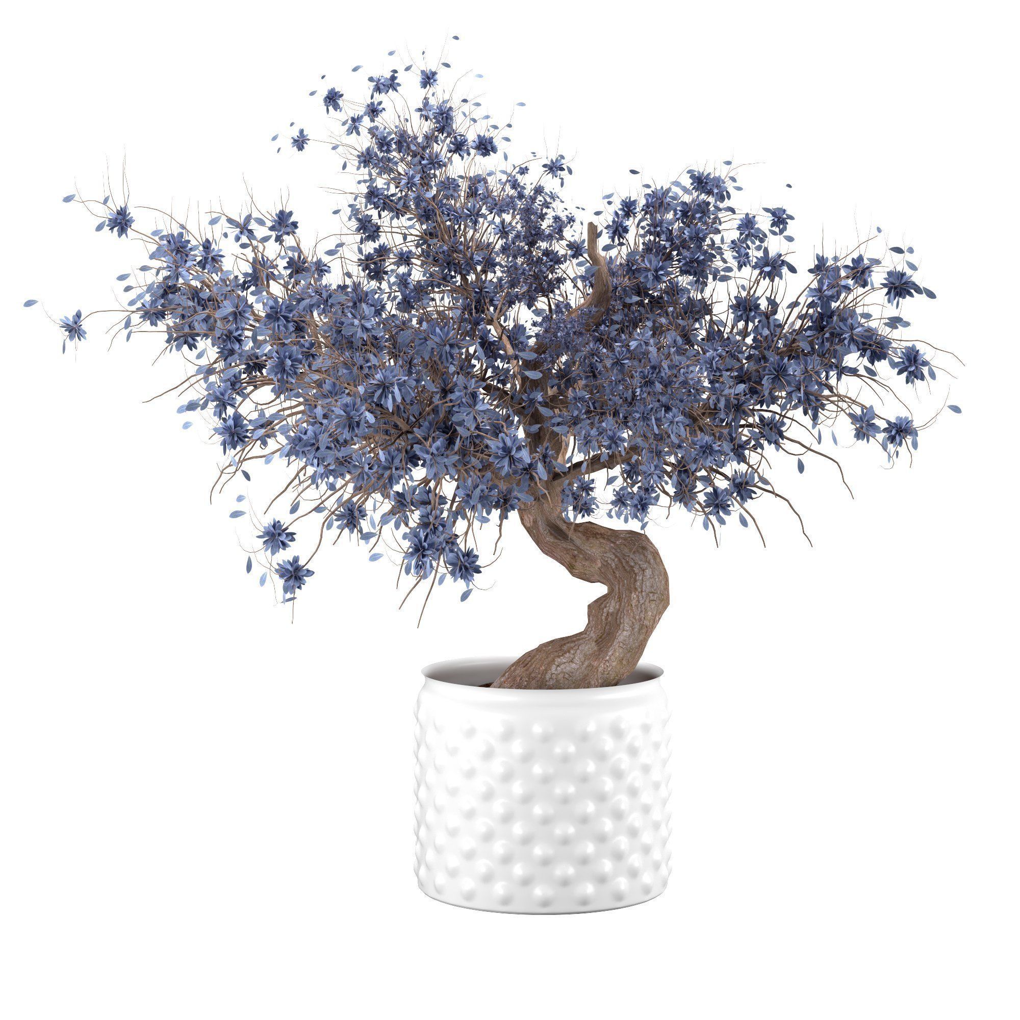 3D Flower-pot bonsai tree Low-poly 3D model_1