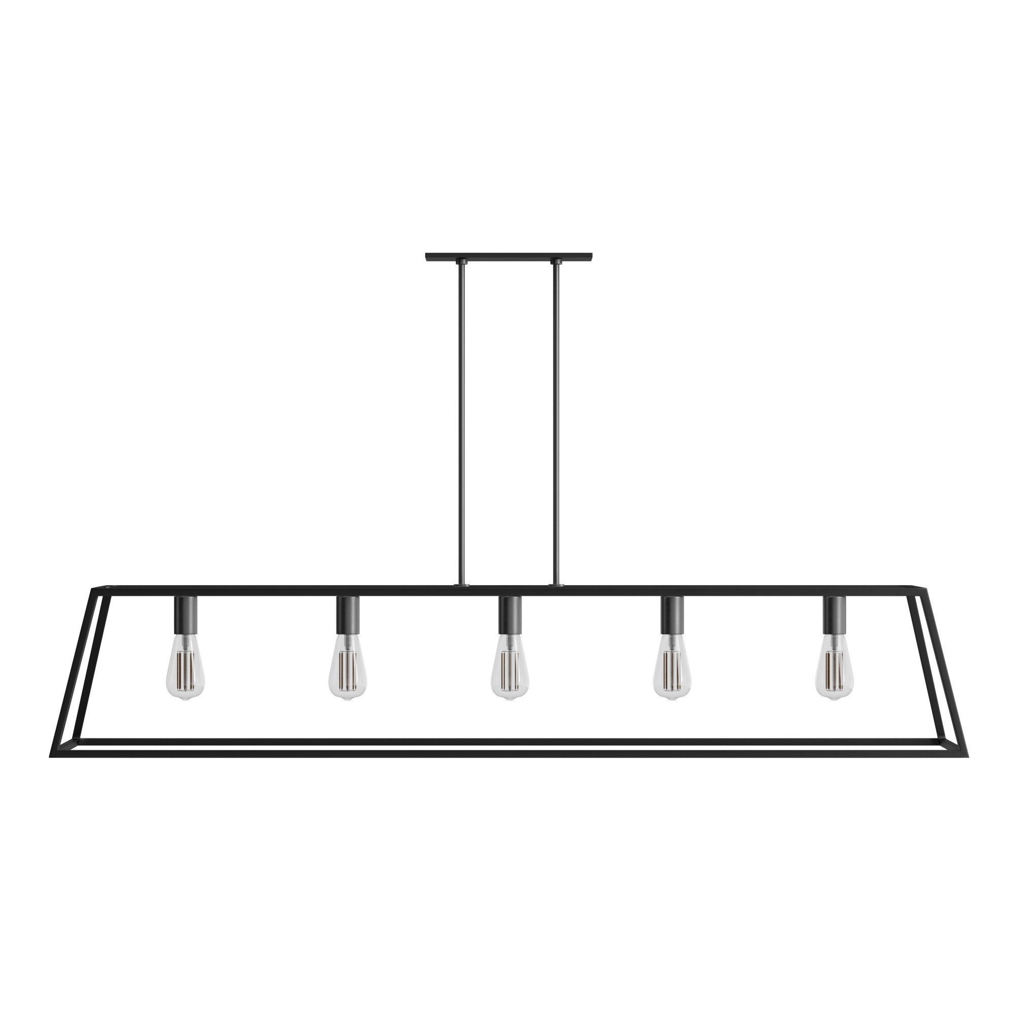 Sleek Minimalist Island Chandelier 3D model_1