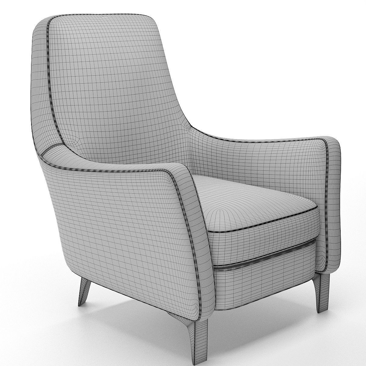 armchair 38 3D model_3