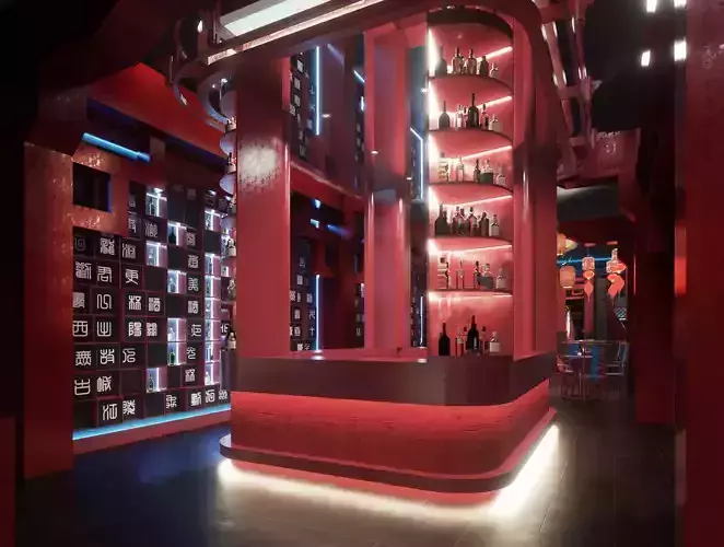 Modern restaurant bar