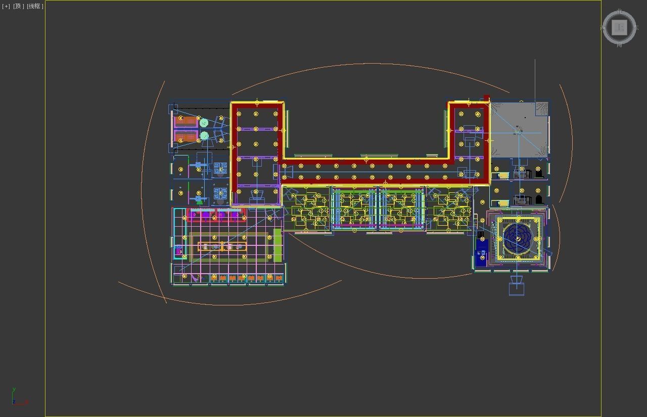 Modern restaurant bar 3D model_8