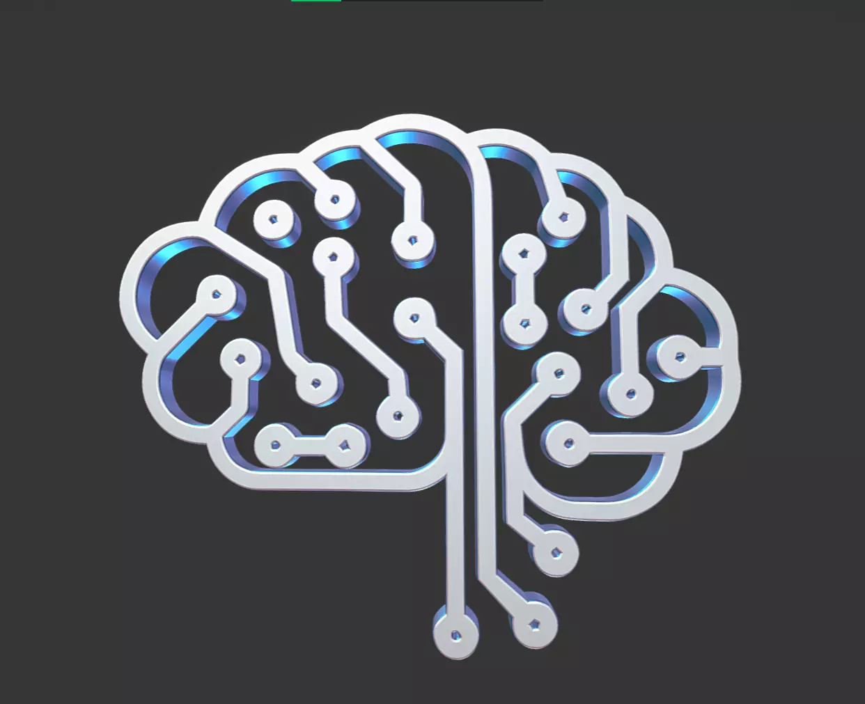 Programmer brain 3D model_0