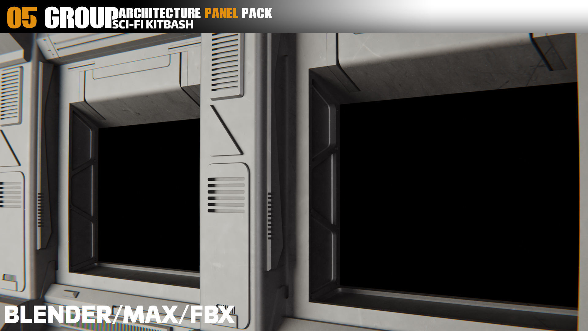 Sci-Fi Architecture Panels Pack vol 07 3D model_6