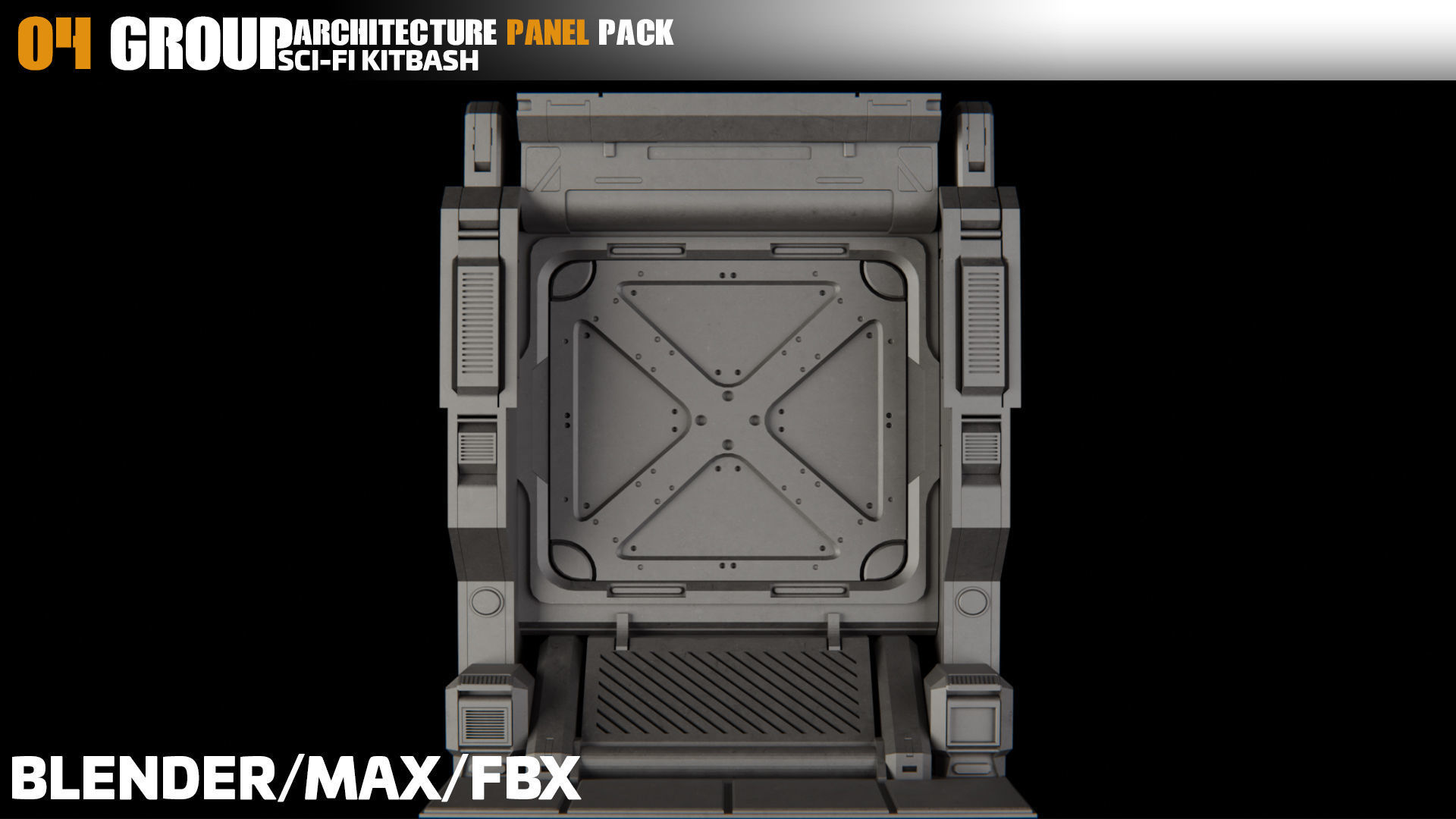 Sci-Fi Architecture Panels Pack vol 07 3D model_4