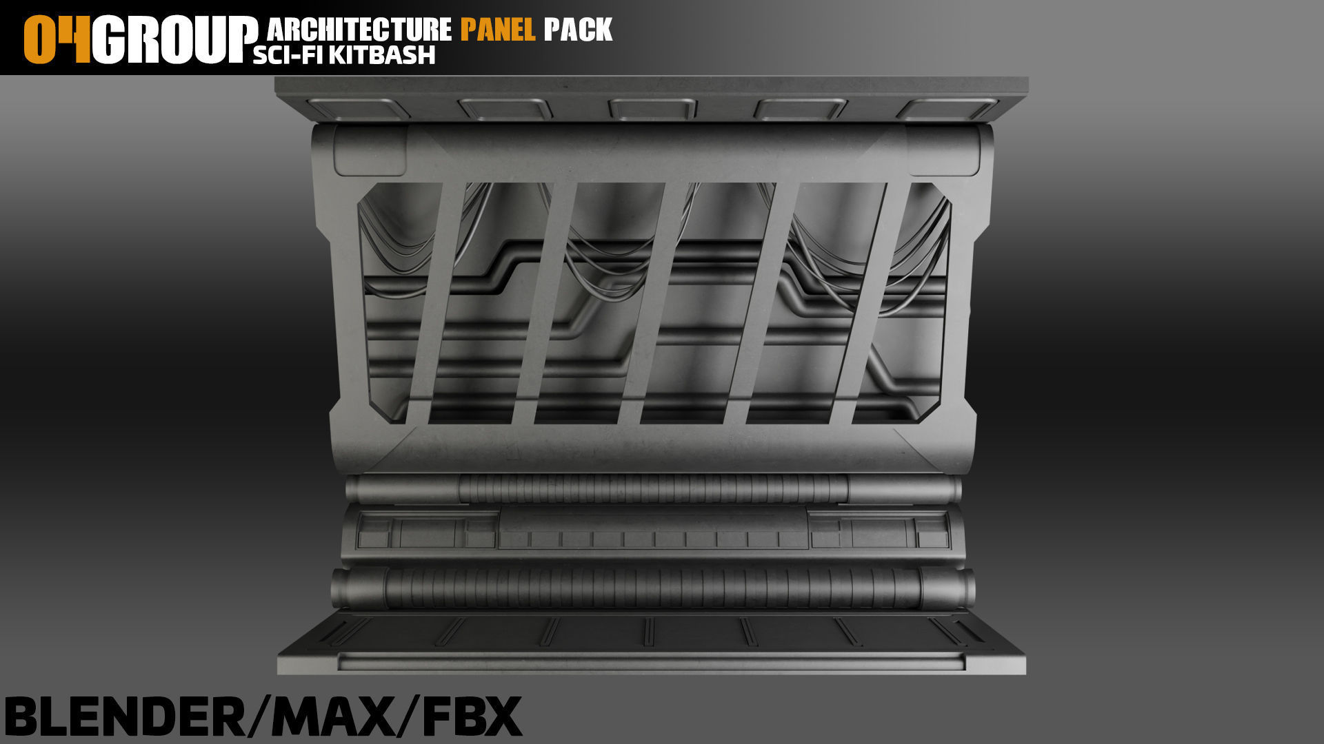 Sci-Fi Architecture Panels Pack vol 08 3D model_4