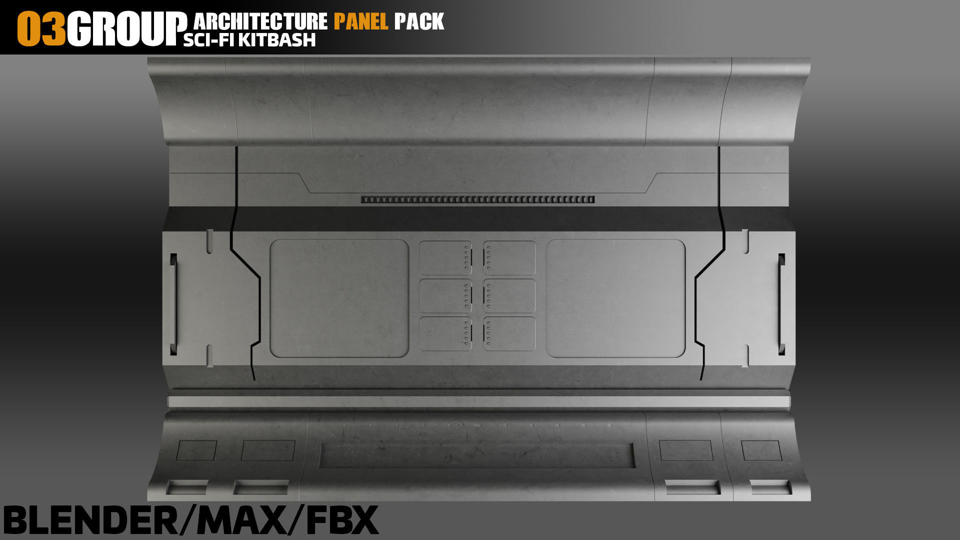 Sci-Fi Architecture Panels Pack vol 08 3D model_3