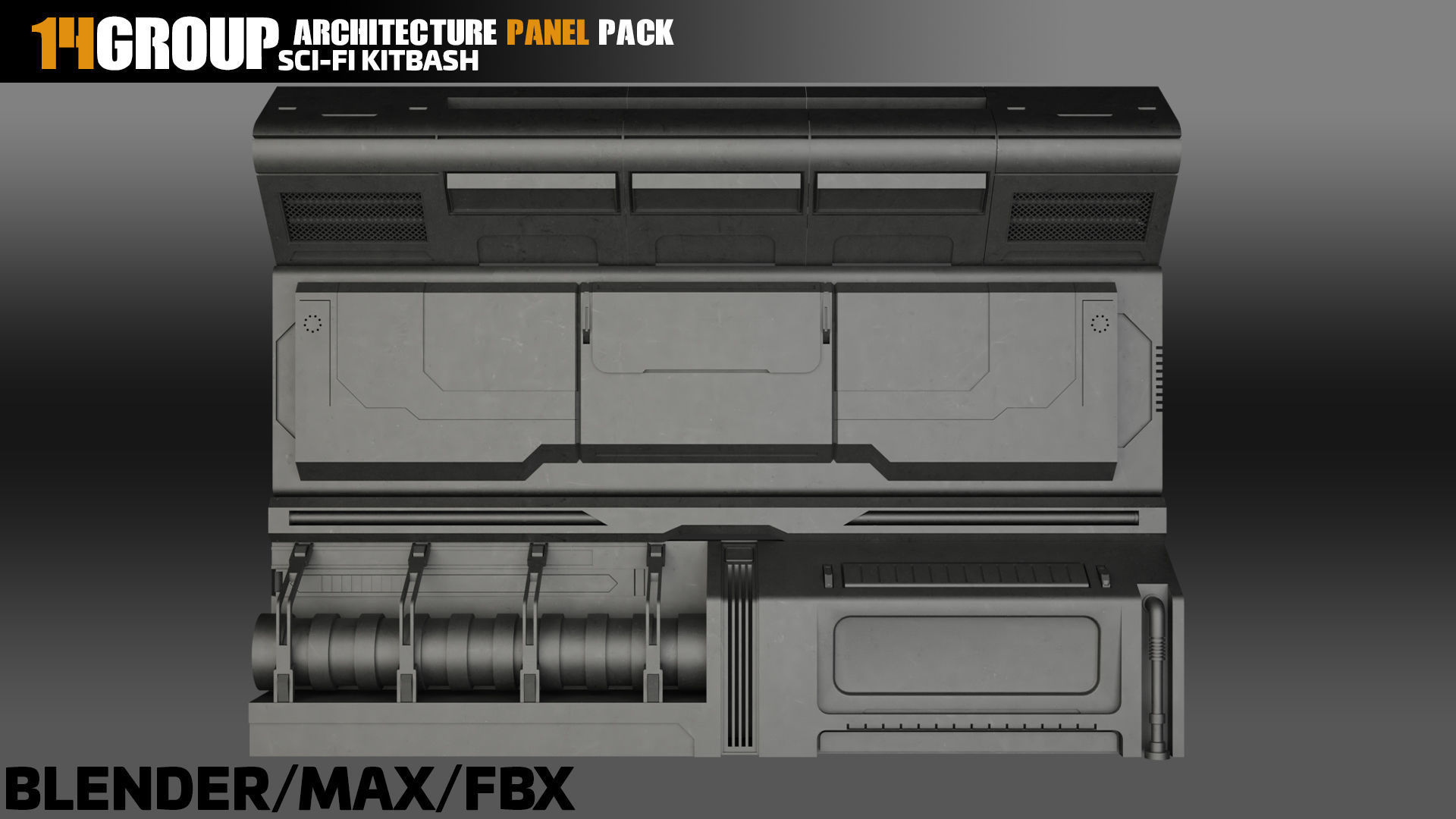Sci-Fi Architecture Panels Pack vol 08 3D model_14