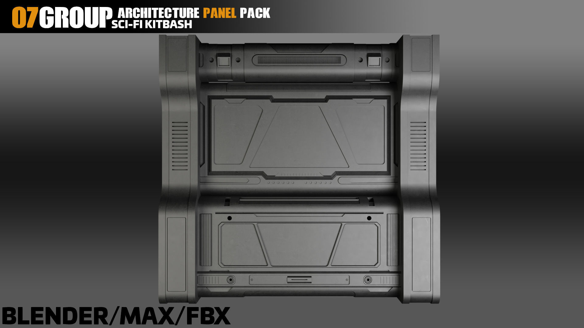 Sci-Fi Architecture Panels Pack vol 08 3D model_7