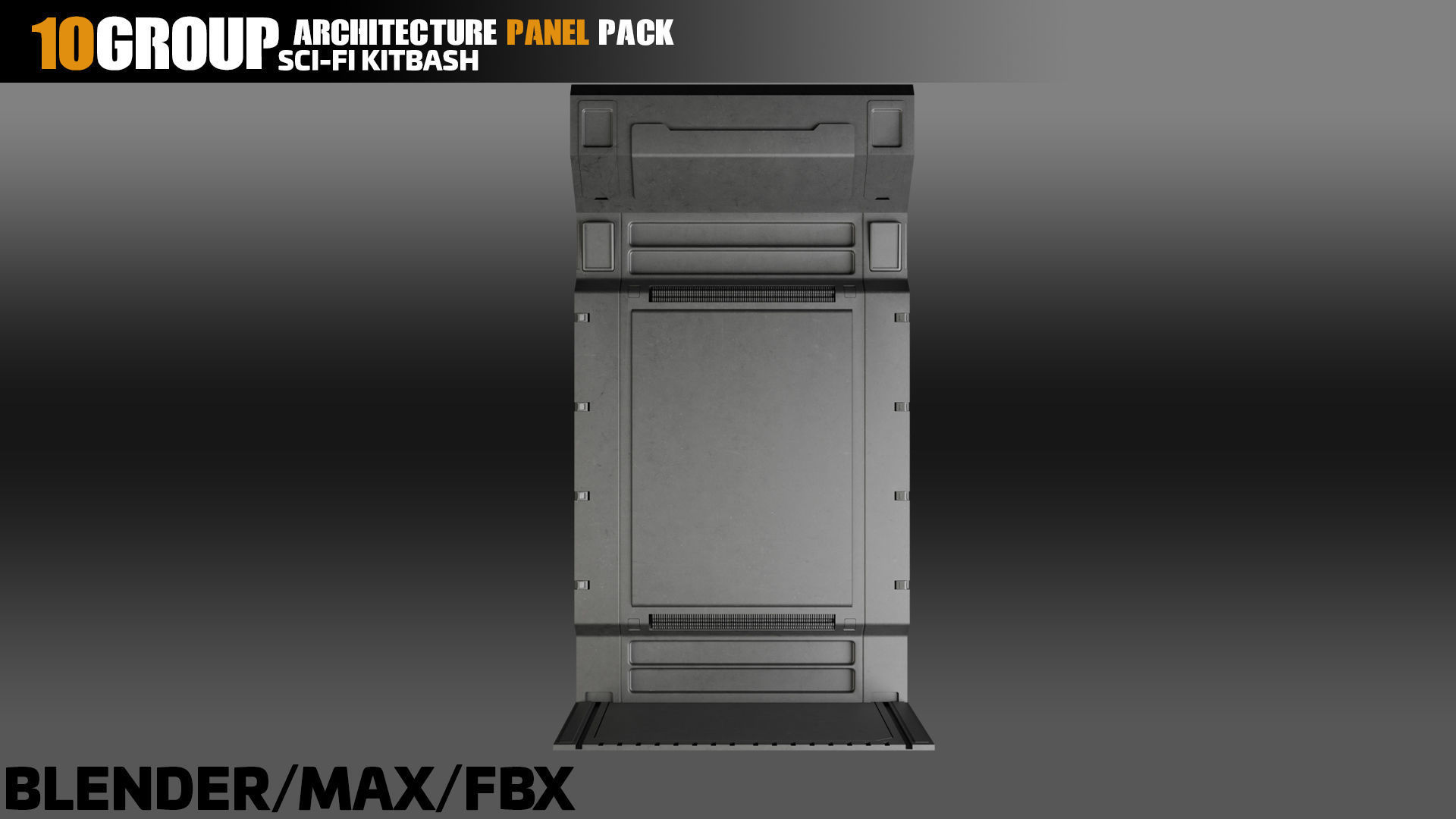 Sci-Fi Architecture Panels Pack vol 08 3D model_10