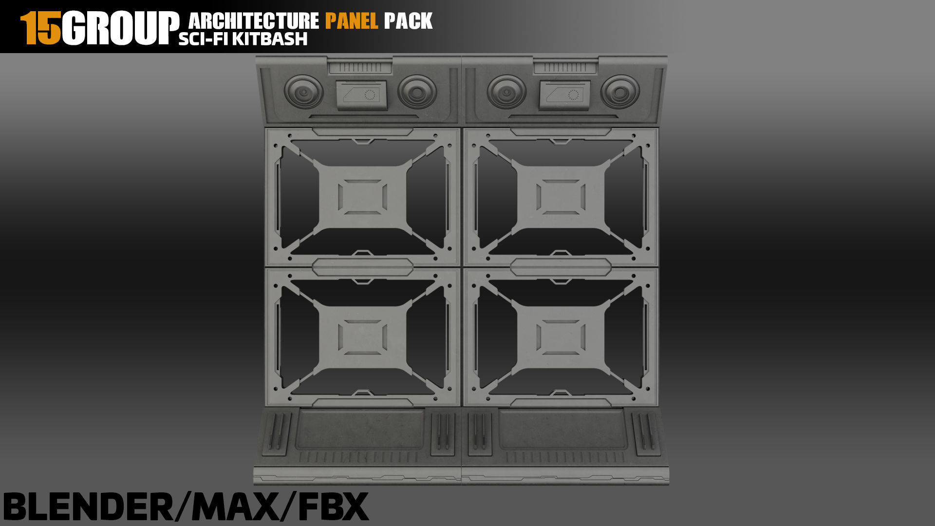 Sci-Fi Architecture Panels Pack vol 08 3D model_15