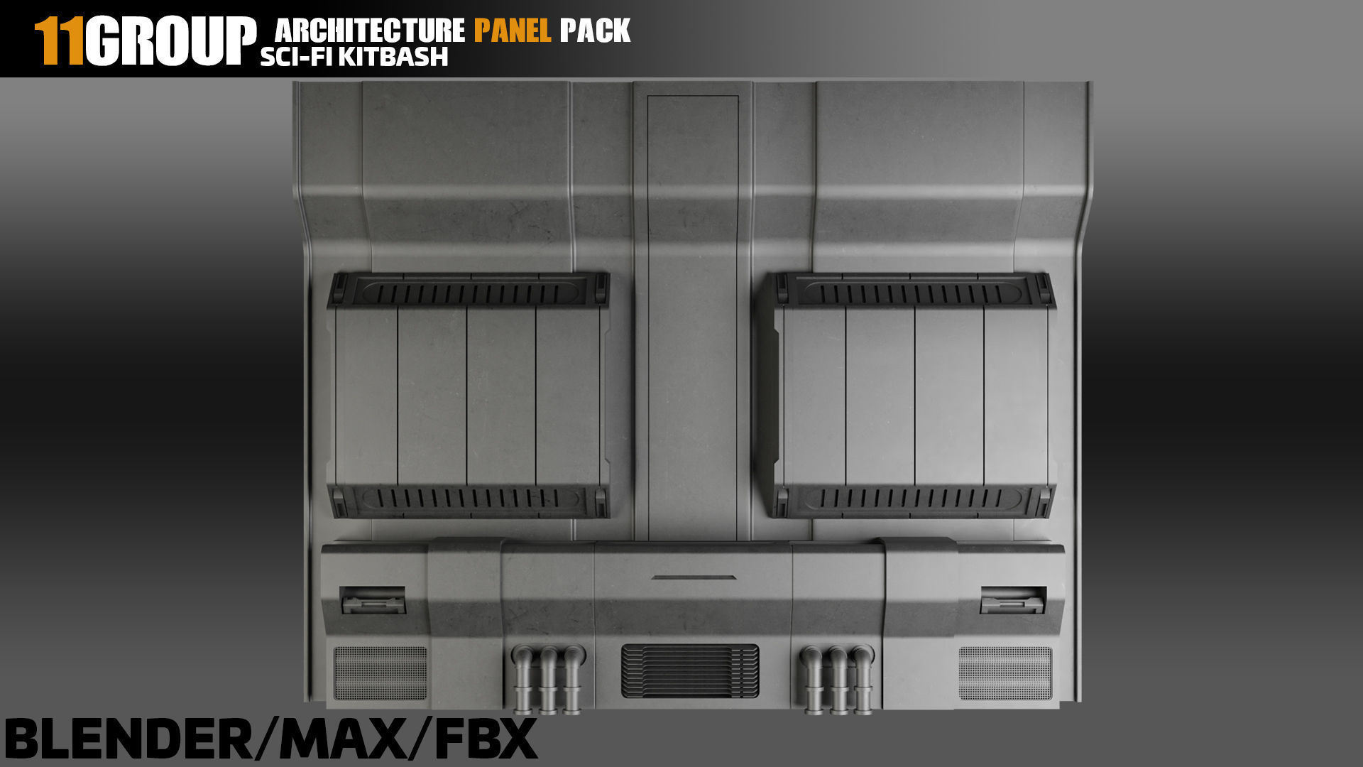 Sci-Fi Architecture Panels Pack vol 08 3D model_11