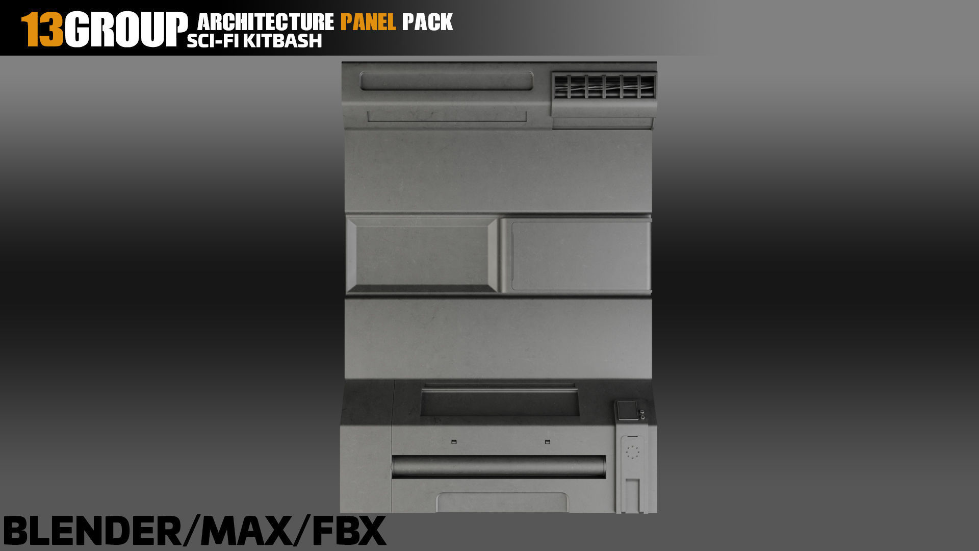 Sci-Fi Architecture Panels Pack vol 08 3D model_13