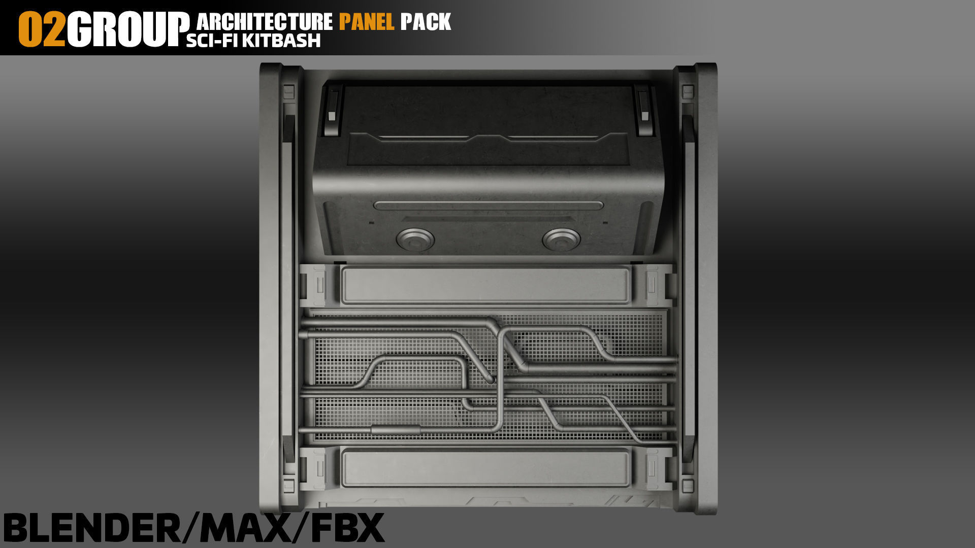 Sci-Fi Architecture Panels Pack vol 08 3D model_2