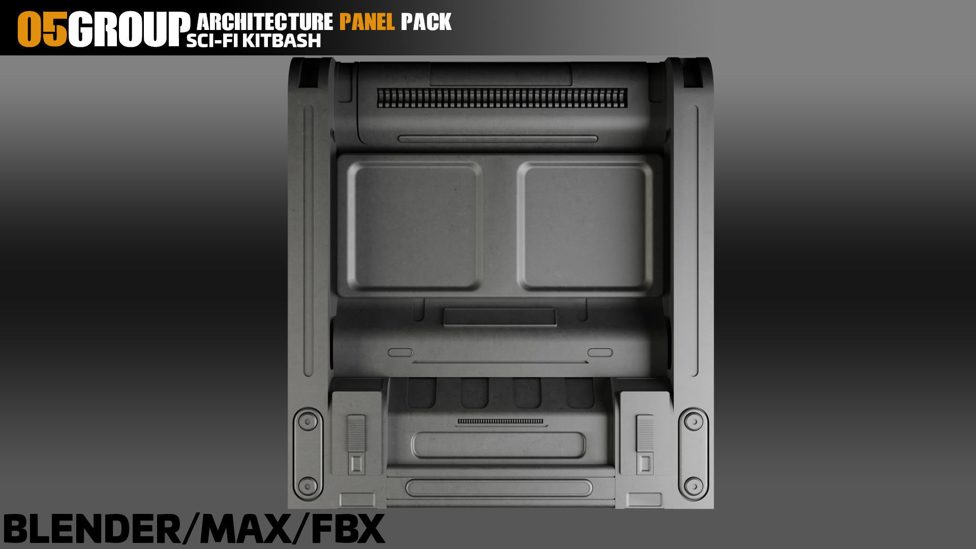 Sci-Fi Architecture Panels Pack vol 08 3D model_5