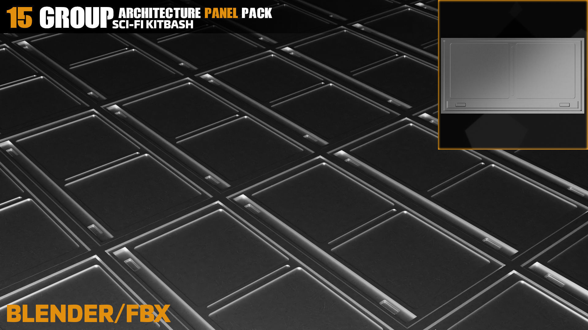 Sci-Fi Architecture Panels Pack vol 09 3D model_15