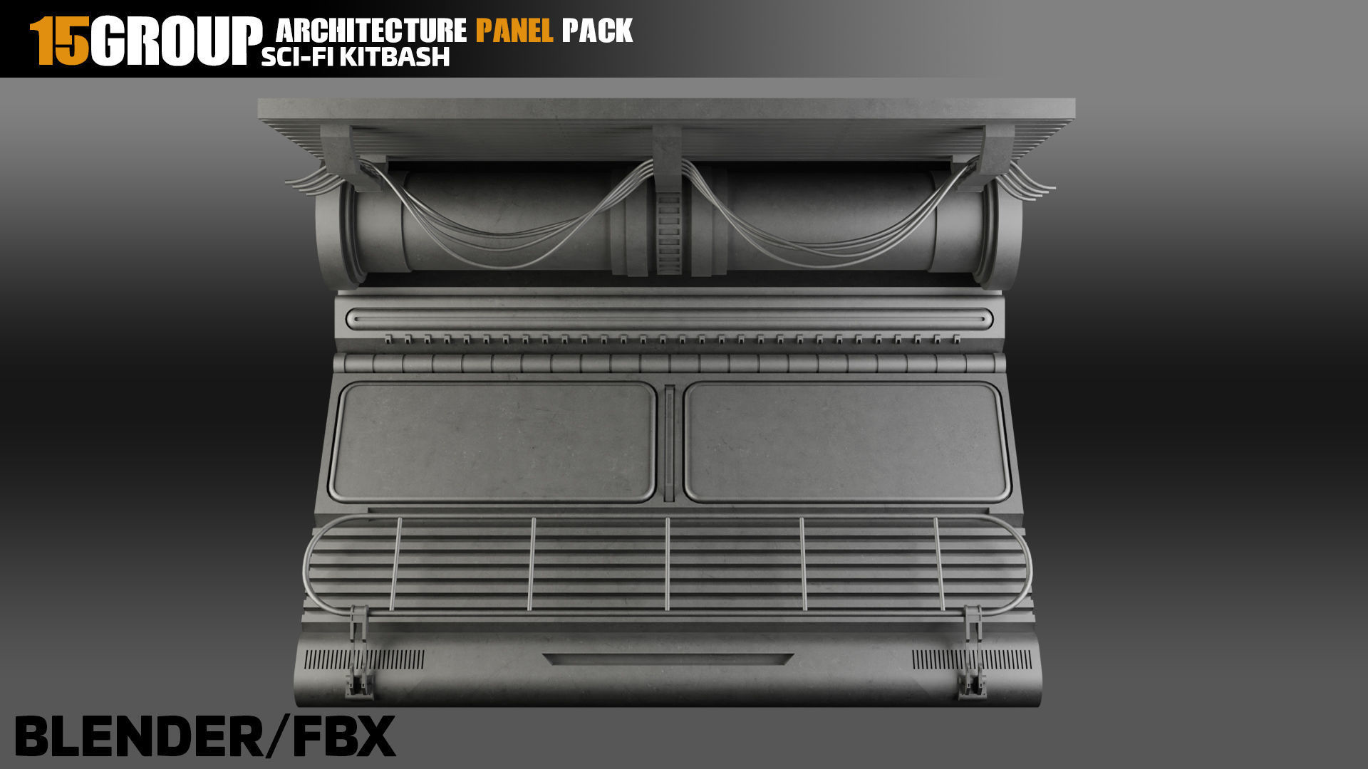 Sci-Fi Architecture Panels Pack vol 10 3D model_15