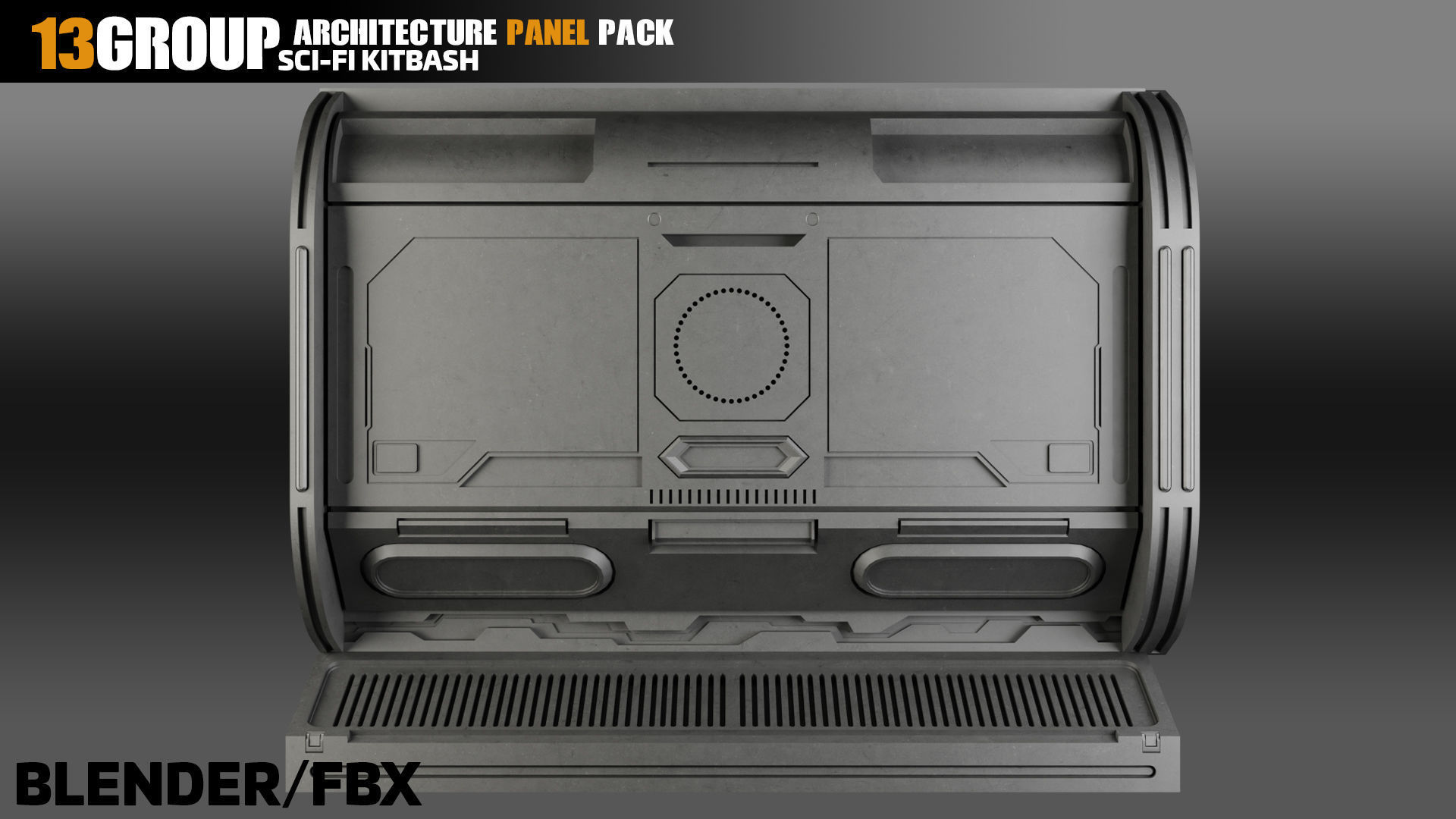 Sci-Fi Architecture Panels Pack vol 10 3D model_13