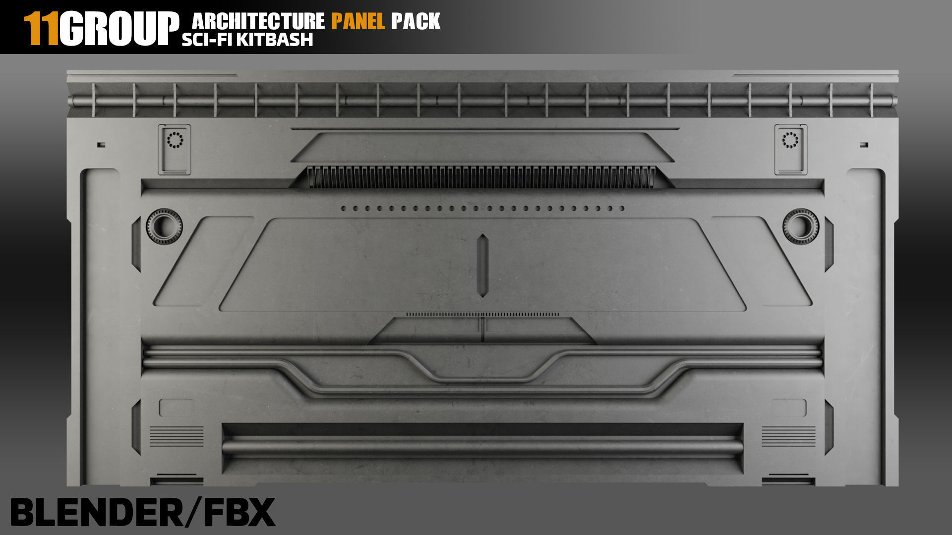 Sci-Fi Architecture Panels Pack vol 10 3D model_11