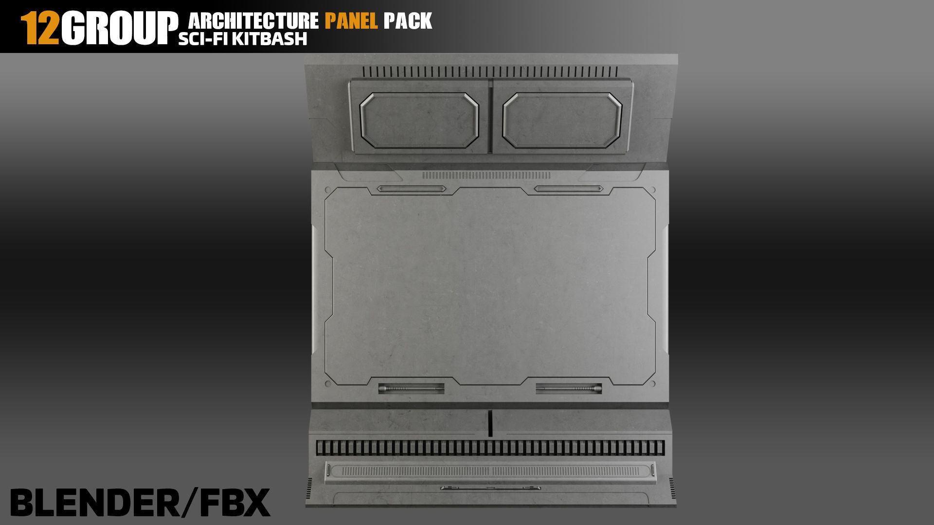 Sci-Fi Architecture Panels Pack vol 10 3D model_12