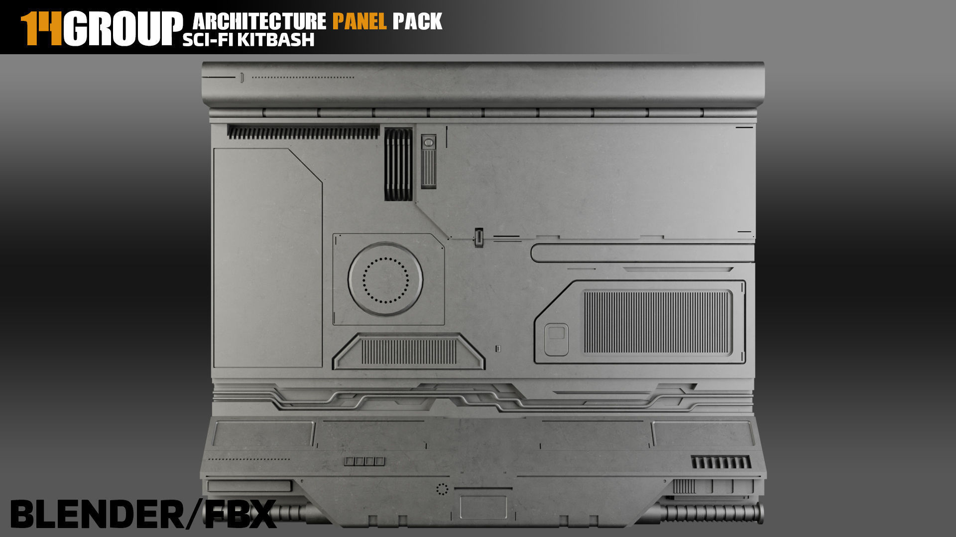 Sci-Fi Architecture Panels Pack vol 10 3D model_14