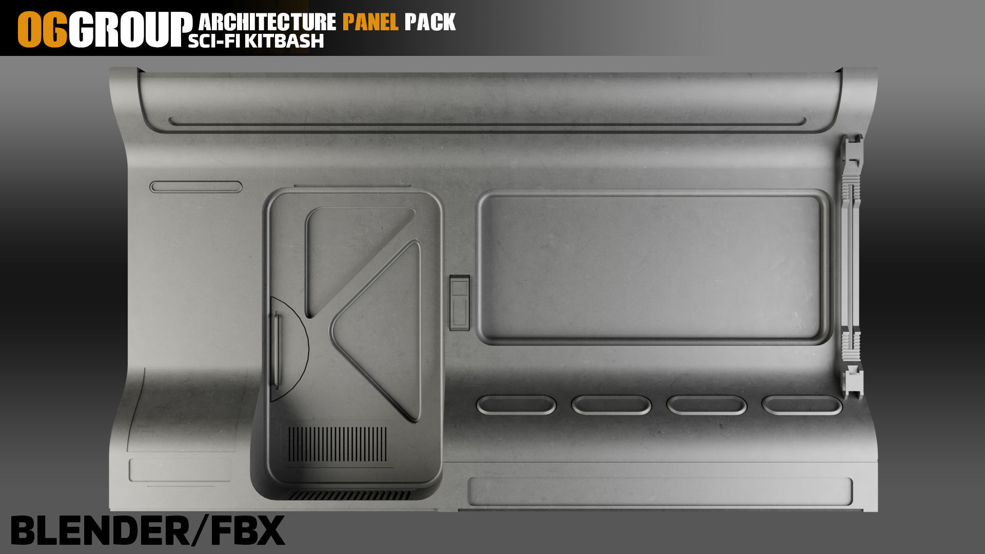 Sci-Fi Architecture Panels Pack vol 10 3D model_6