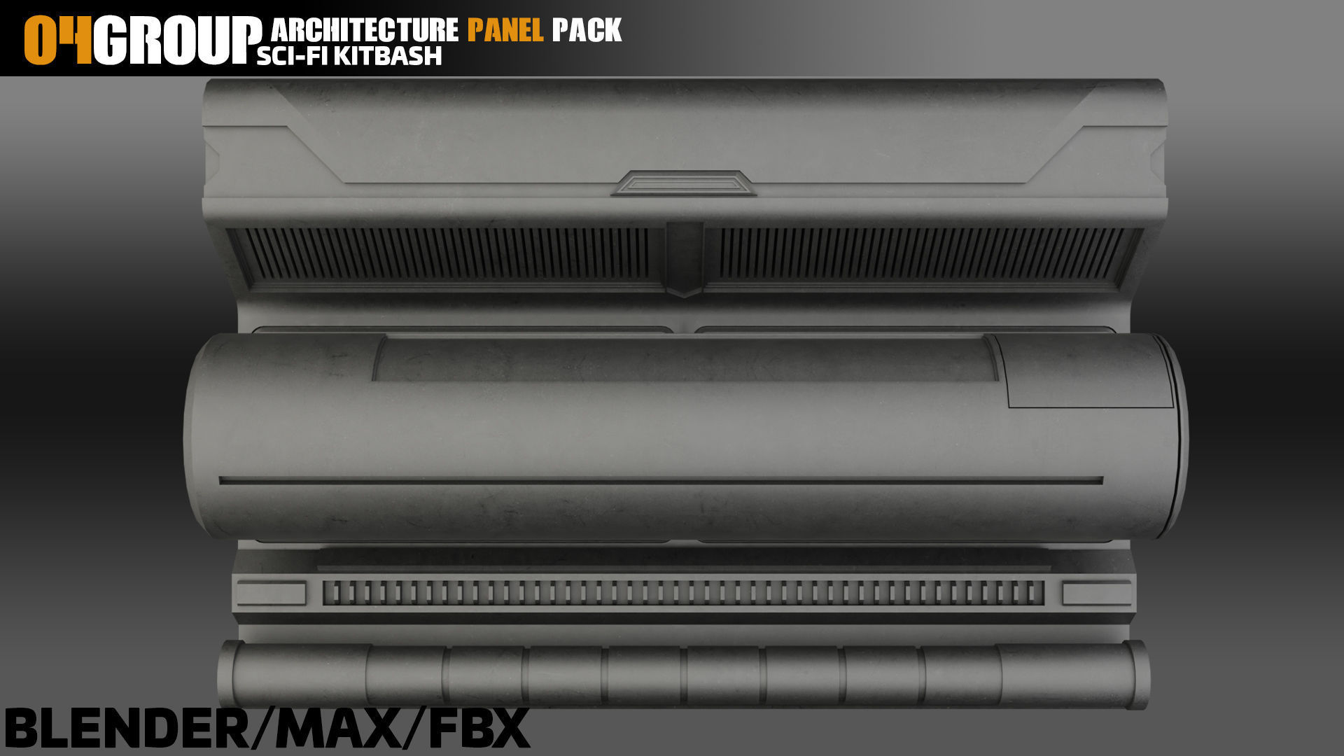 Sci-Fi Architecture Panels Pack vol 11 3D model_4