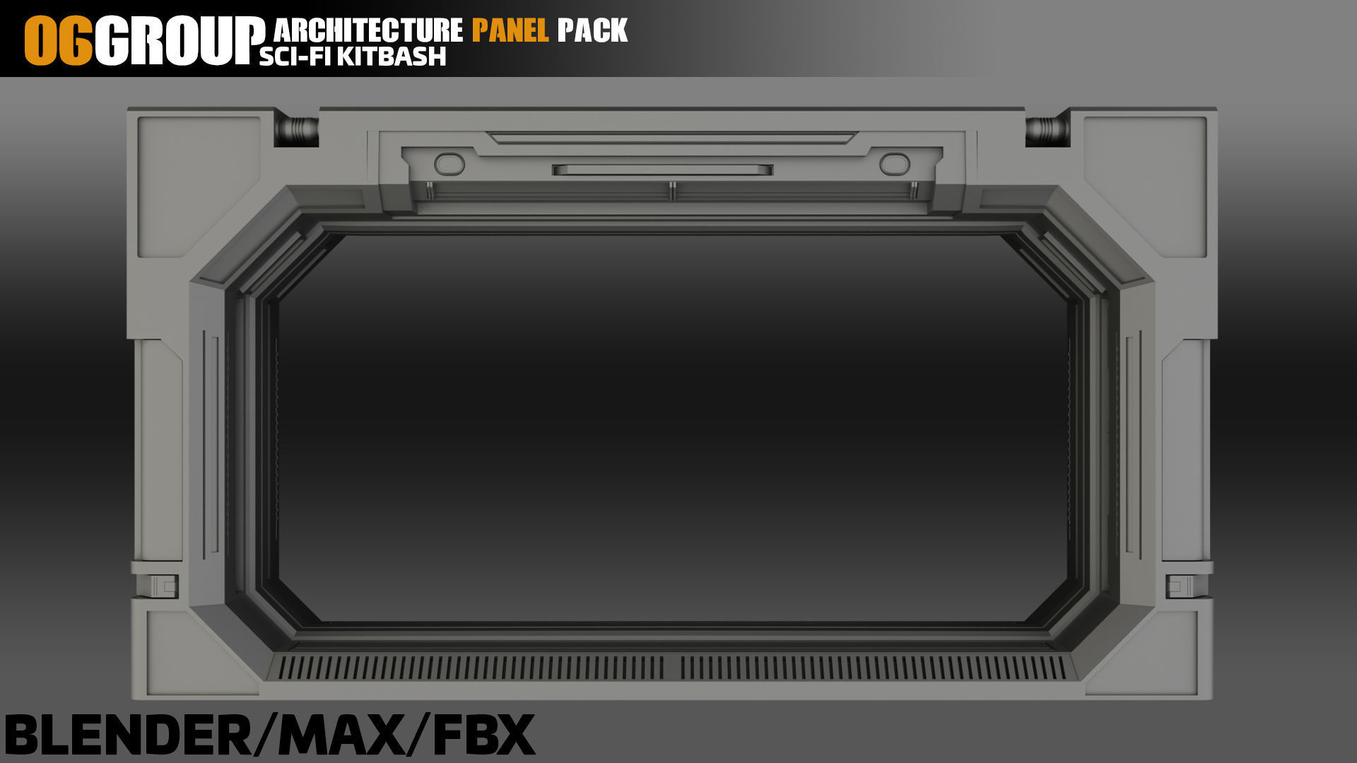 Sci-Fi Architecture Panels Pack vol 11 3D model_6