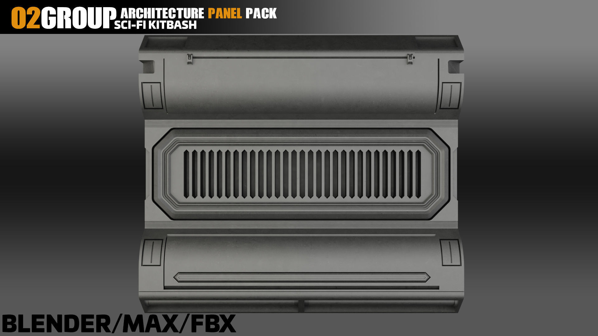 Sci-Fi Architecture Panels Pack vol 11 3D model_2