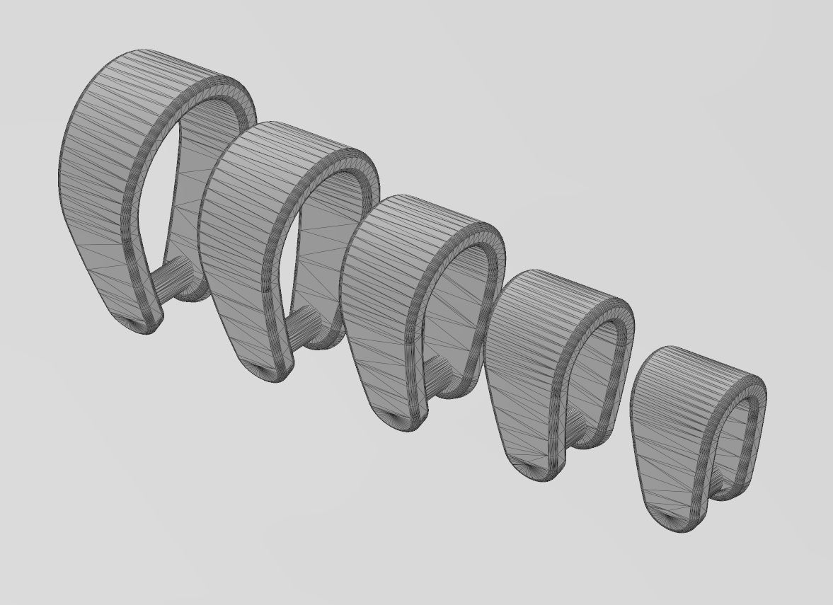 Simple open loop bail mini set 3D print model_10