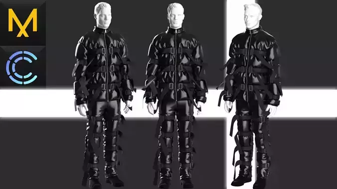 CyberPunk Outfit Male OBJ mtl FBX ZPRJ