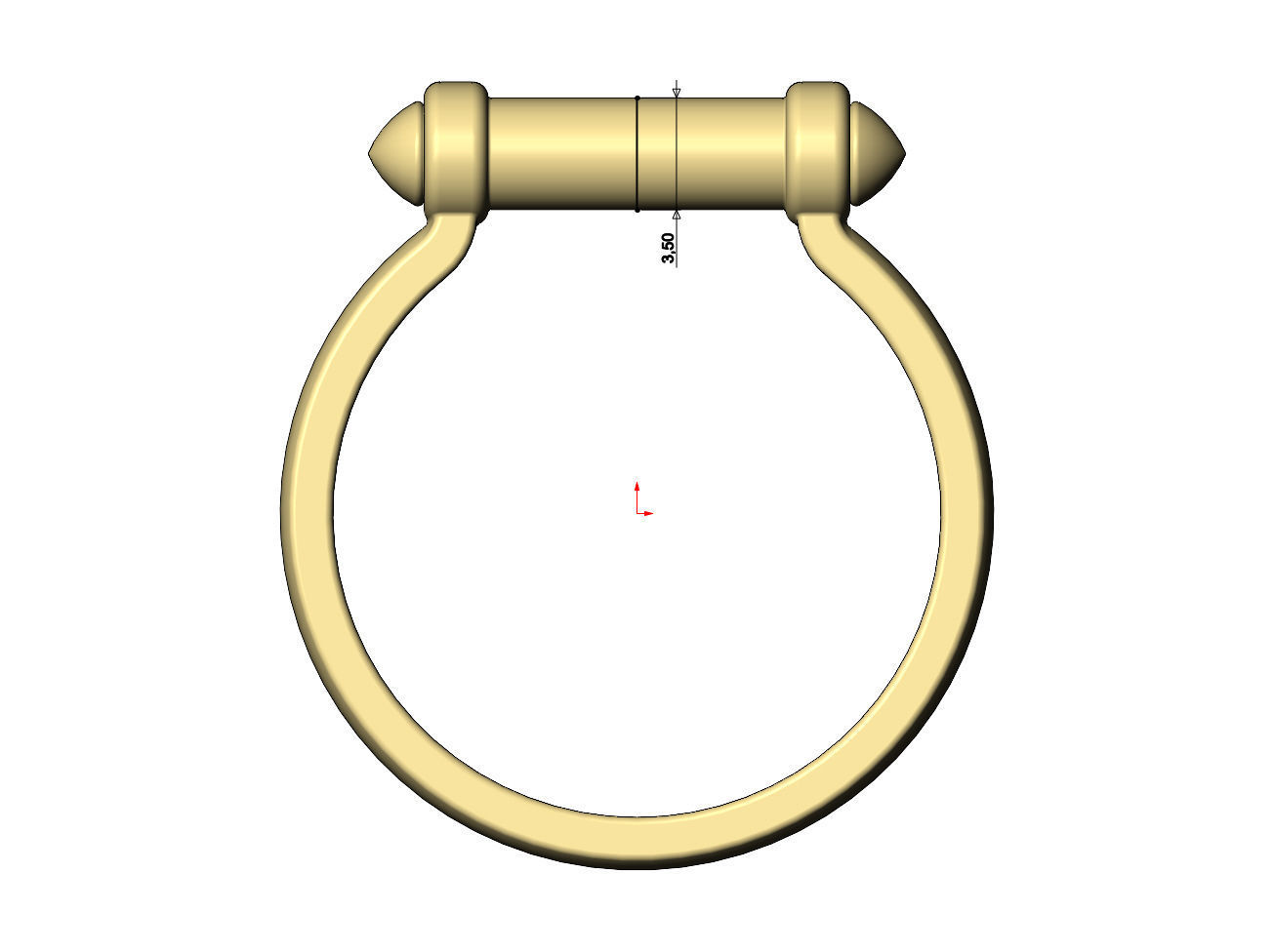 Horsebit shaped stacker ring US sizes 5to9 3D print model_7