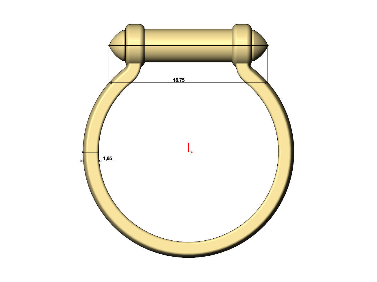 Horsebit shaped stacker ring US sizes 5to9 3D print model_6
