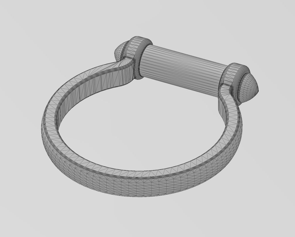 Horsebit shaped stacker ring US sizes 5to9 3D print model_12
