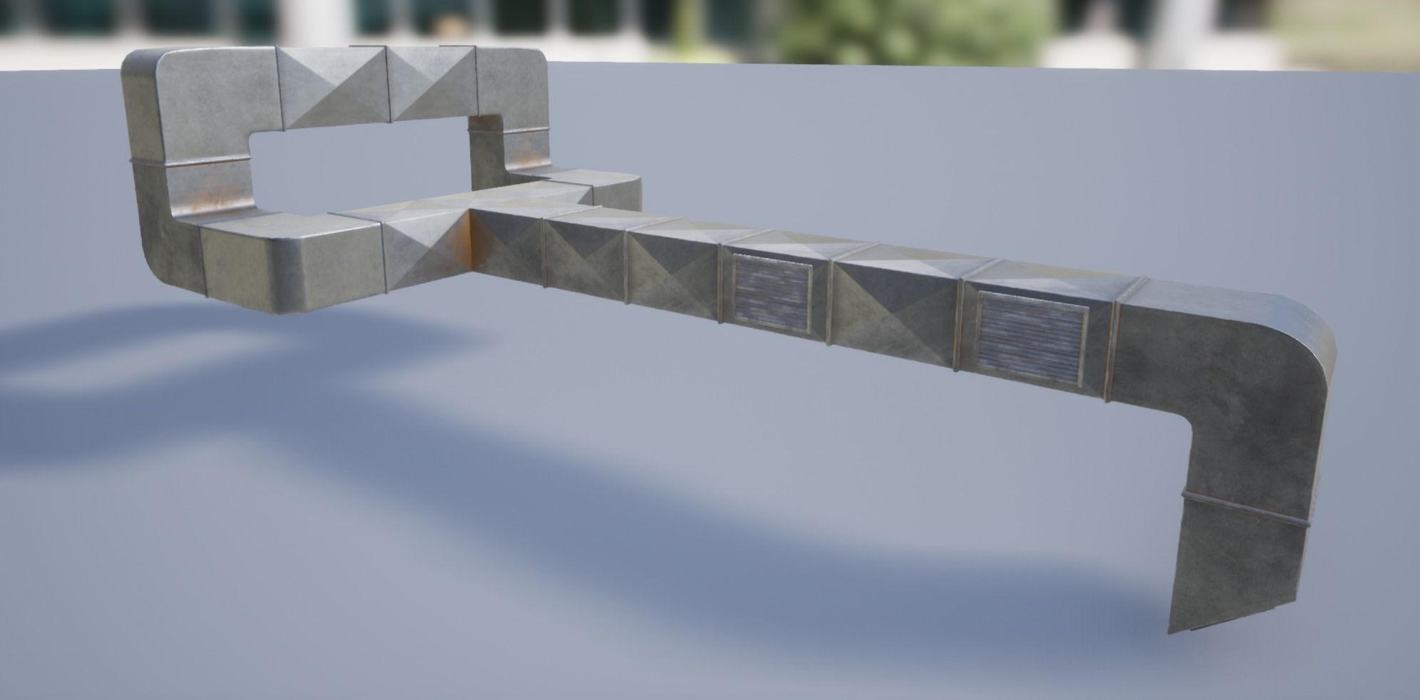 Game ready modular kit for AC Ducts Vents Low-poly 3D model_3