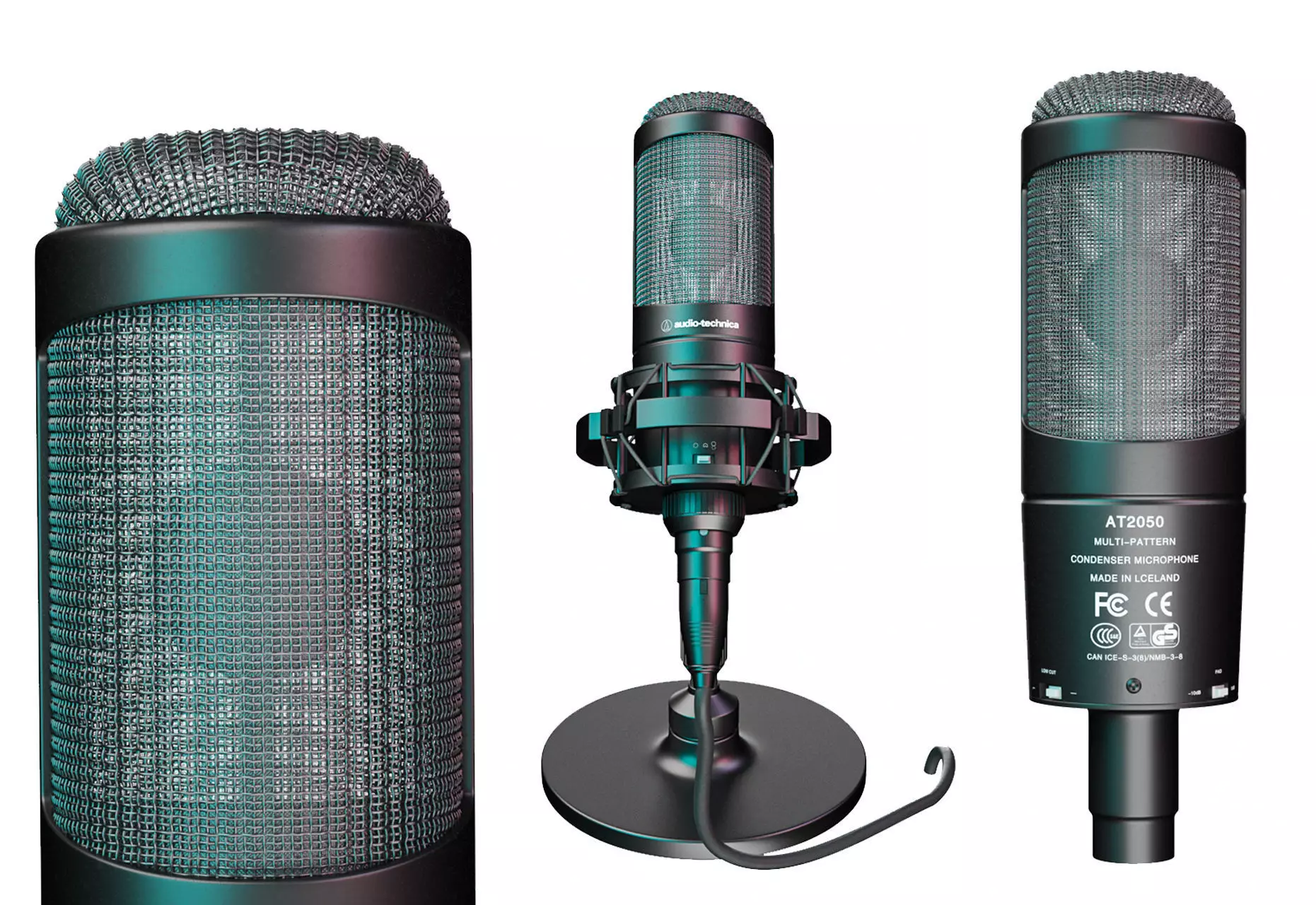 Audio-technica AT2050 condenser microphone recording microphone 3D model_0