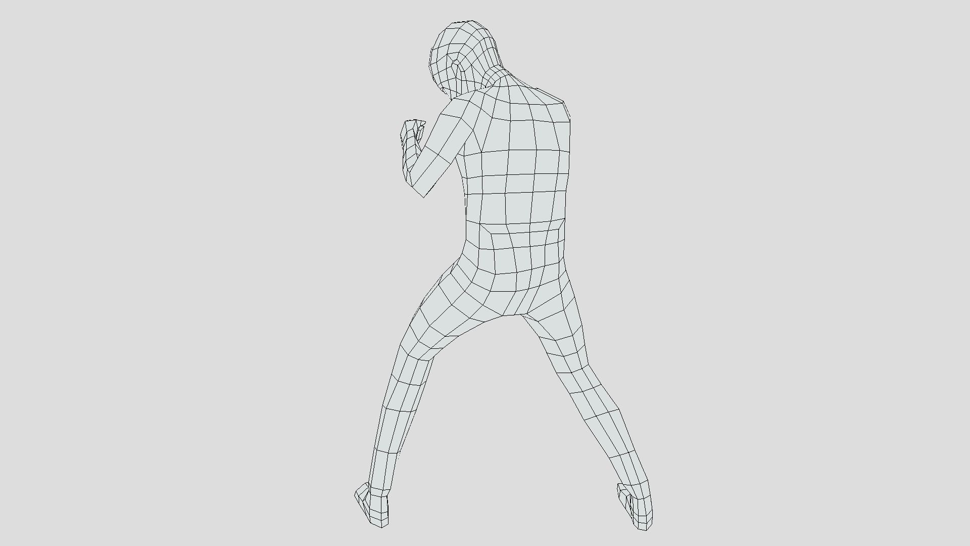 Low Poly Boxing Kid Low-poly 3D model_13