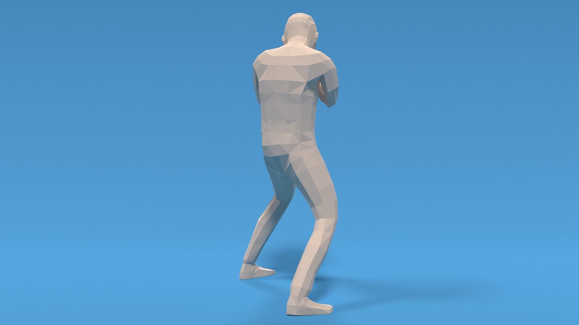 Low Poly Boxing Kid Low-poly 3D model_6