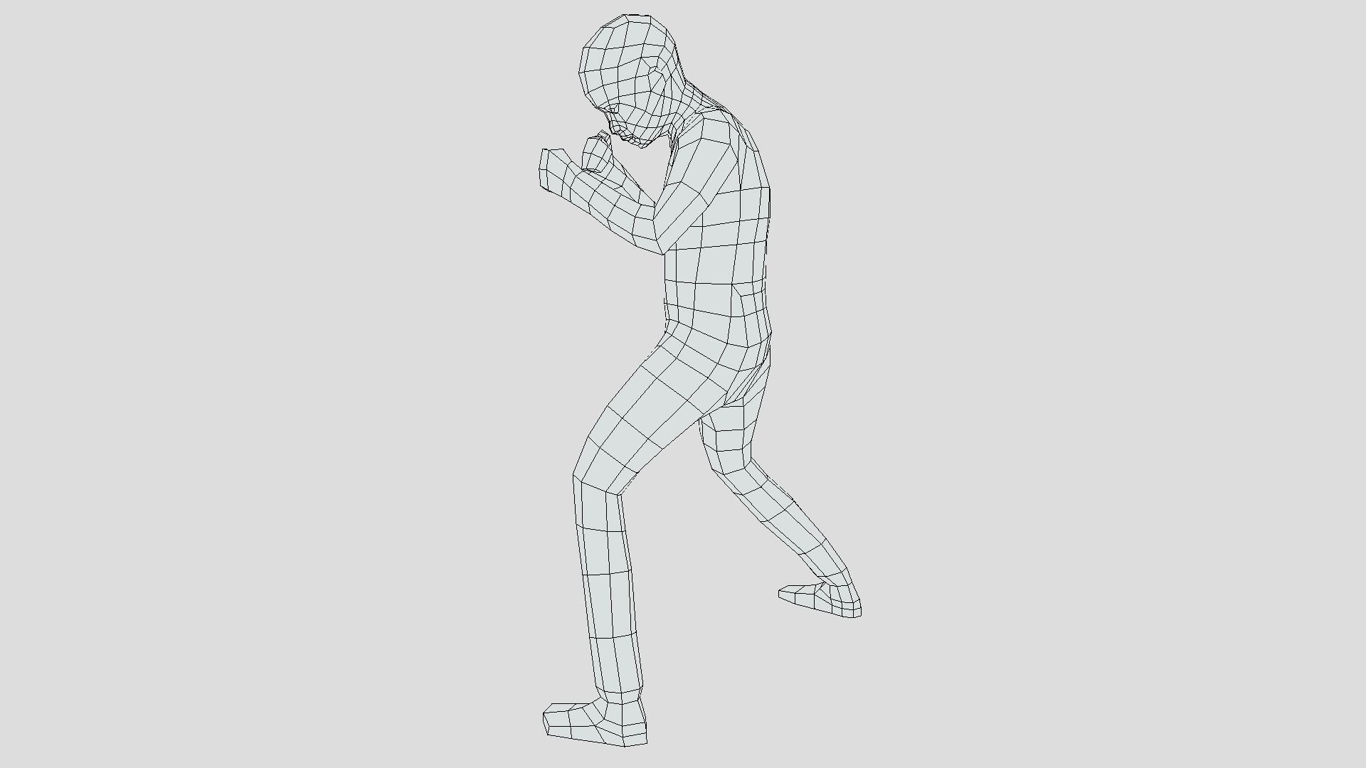 Low Poly Boxing Kid Low-poly 3D model_12