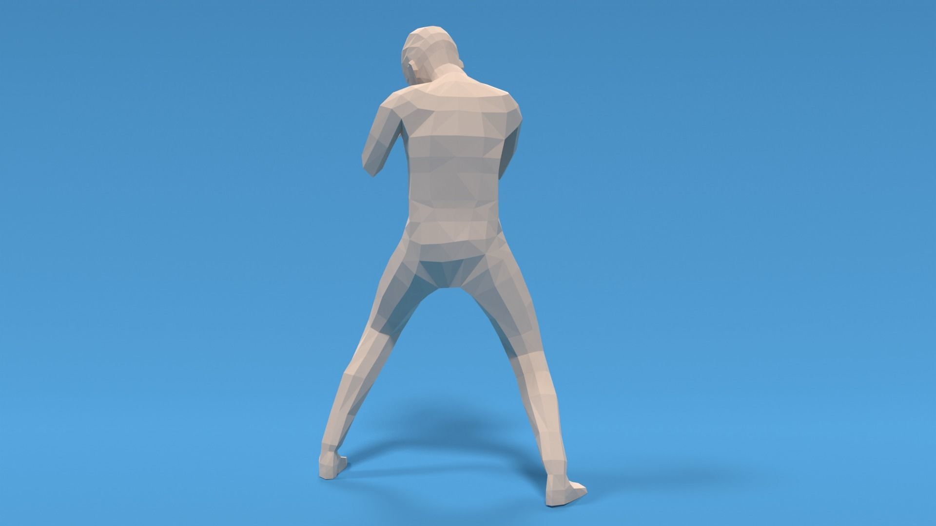 Low Poly Boxing Kid Low-poly 3D model_5